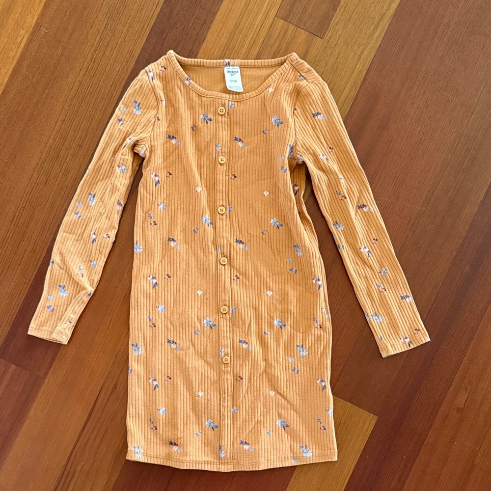 OshKosh B'gosh Orange Floral Kids Dress